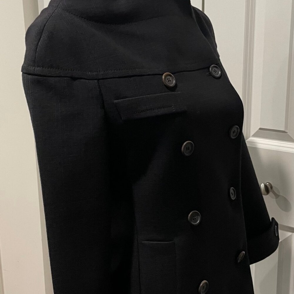 PRADA NAVY AND BROWN PLAID DOUBLE BREASTED BLAZER - SIZE 40 IT - Picture 8 of 12